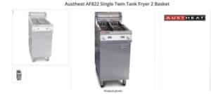 Ausheat AF822 Single Twin Tank Fryer 2 Basket (Electric)
