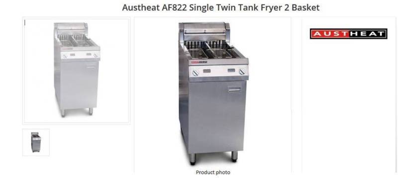 Ausheat AF822 Single Twin Tank Fryer 2 Basket (Electric) Ausheat AF822 Single Twin Tank Fryer 2 Basket (Electric)