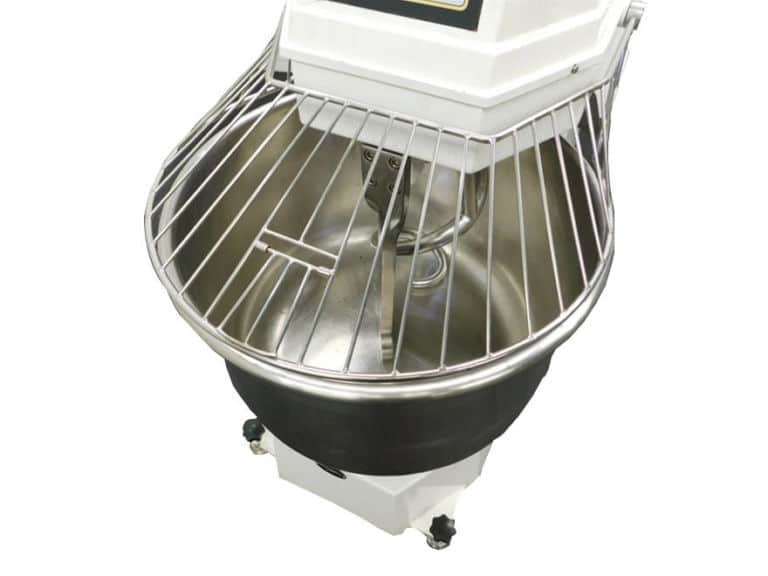 Maestromix MJ50 Spiral Dough Mixer inside bowl with spiral attachment